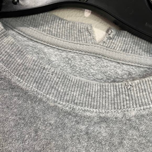 Aerie Winter Tour Sweatshirt Size S Gray Oversized Cozy Graphic Crewneck Top - Picture 8 of 10